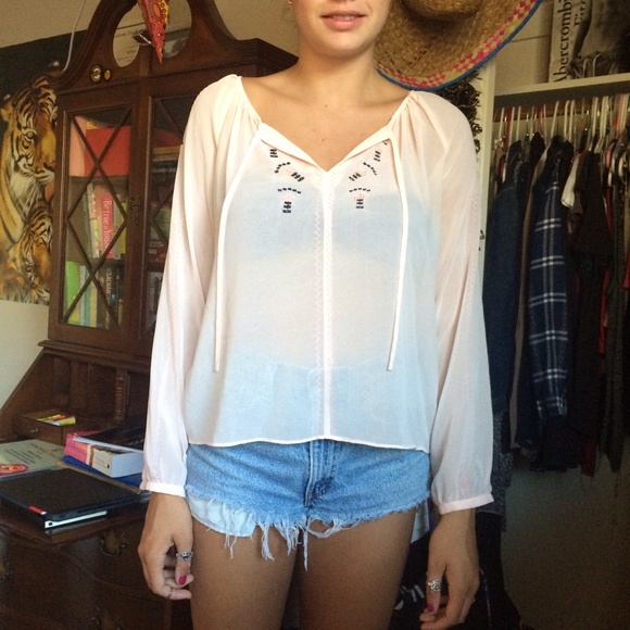 light pink blouse
