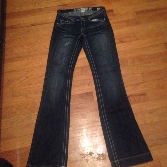 Dark wash flared jeans