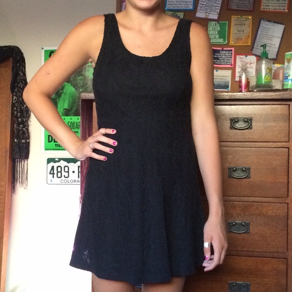 black lace dress