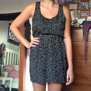 black and white dress