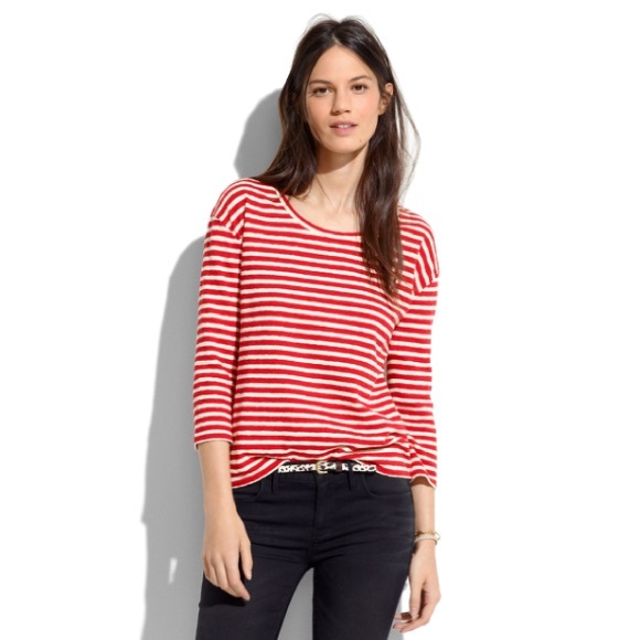 Madewell Tops - Madewell Pencil-Stripe Pullover