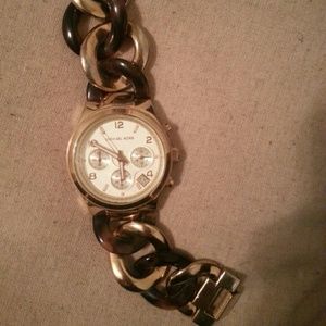 Authentic Michael Kors Gold/Tortoise Linked Watch