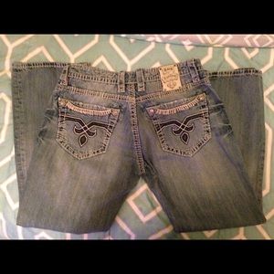 Men's Rock Revival Duke Relaxed Straight Jean