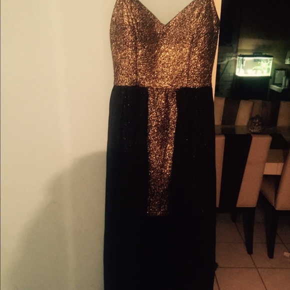 Gold & black dress - Picture 1 of 2
