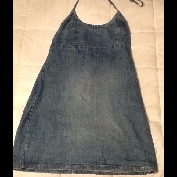 Cute denim halter dress