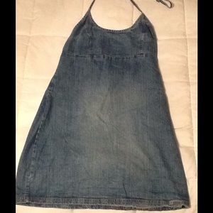 Cute denim halter dress