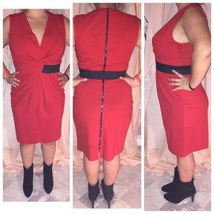 DKNY Red Stretchy Dress