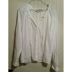 White Sheer Loft Blouse