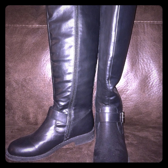 Just fab over the knee boots black