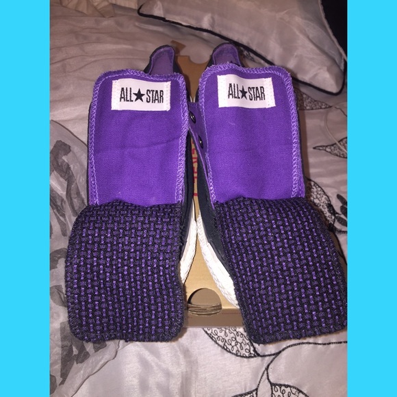 Purple and Black Converse