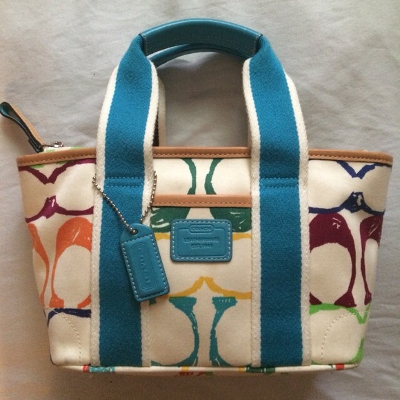 Coach Handbags - 🎈HP 8/16!  Coach Scribble Mini Tote, EUC