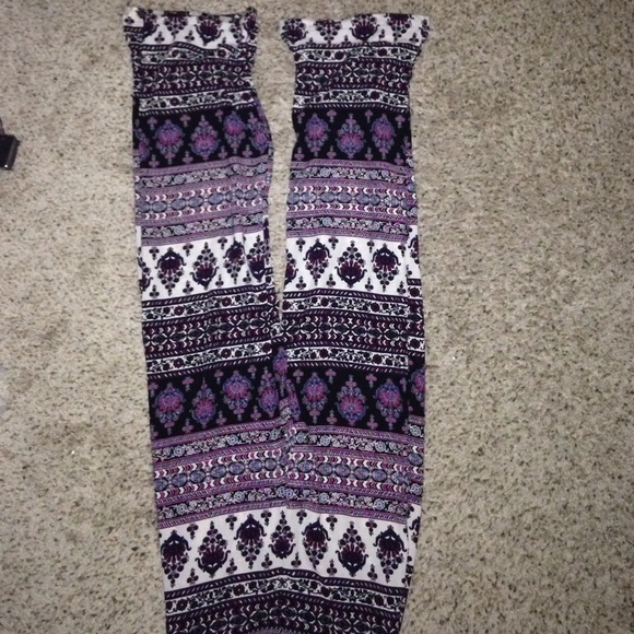 Purple slim fit palazzo pants