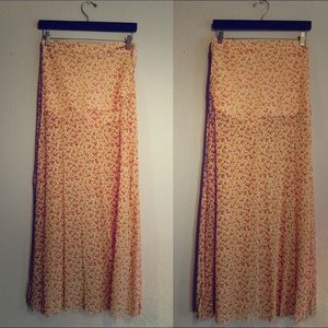 Floral sheer skirt