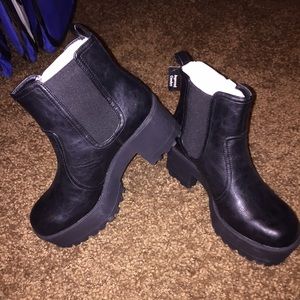 Cute chunky platform boots