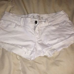 White Jean shorts.