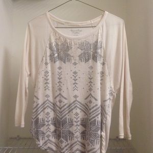 Silky soft AEO cream sweater❄️