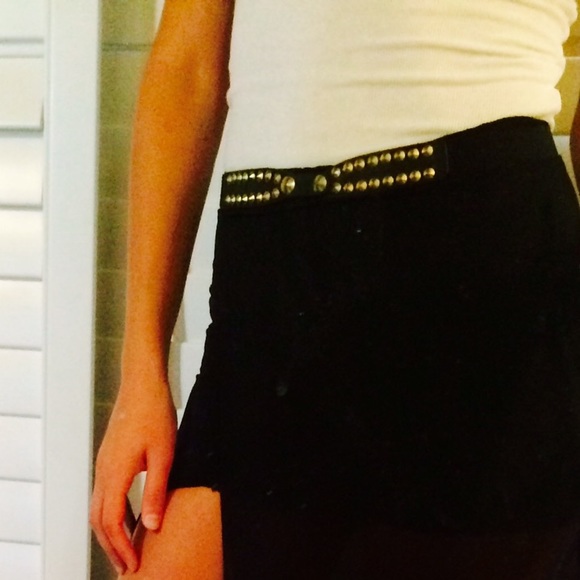 Black studded belt.