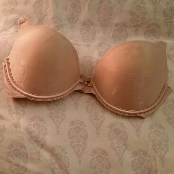 34B Printed Flowers Nude Bra