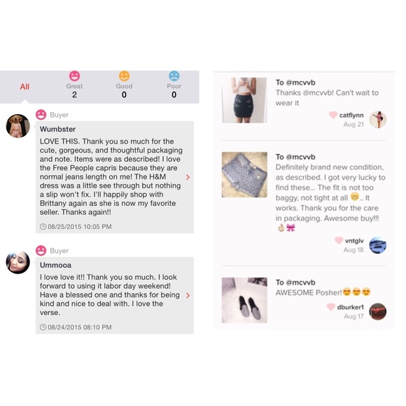💭Some testimonials and reviews on my closet 💭 - Picture 2 of 4