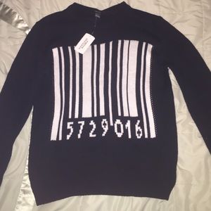Black Barcode Sweater
