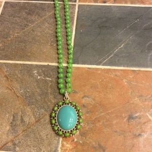 Banana Republic green pendant necklace