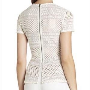 BCBGMaxAzria Tops - Bcbg peplum top cream color BCBGMaxAzria Tops - Bcbg peplum top cream color