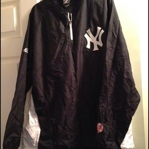 NY Yankees MLB Majestic Windbreaker Jacket XL
