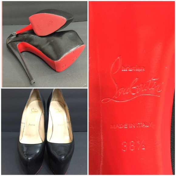 $1395 CHRISTIAN LOUBOUTIN DAFFODILE BLACK 160 38.5 - Picture 2 of 4