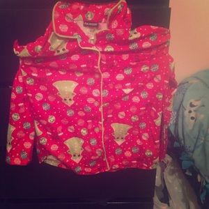 Christmas themed pajama shirt