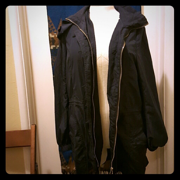 Navy blue anorak jacket