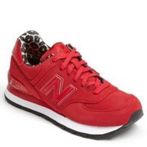 Classic traditional  574 red/cheetah newbalances