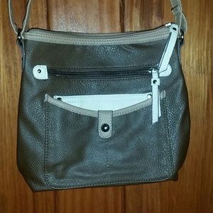 Brown and tan Rosetti cross body bag