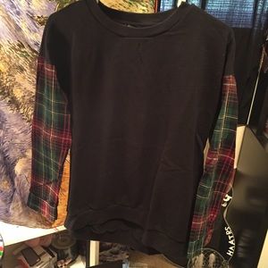 Flannel sweatshirt