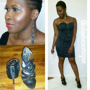 Black and grey Leopard dress