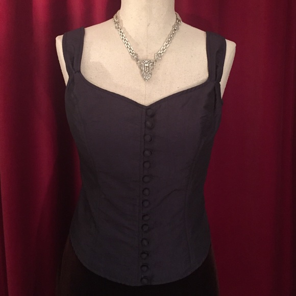 ABS Allen Schwartz Tops - ABS crinkled taffeta corset top.