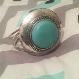 Turquoise Stone Silver Bracelet