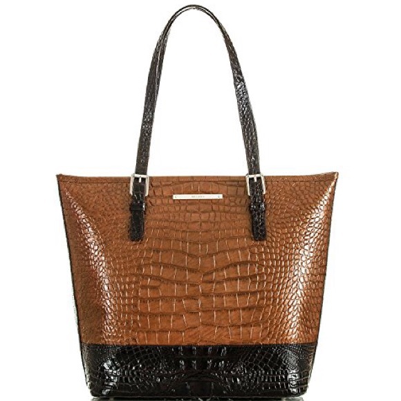 Brahmin Bronze Sienna Croco-Embossed Asher Tote 🌻