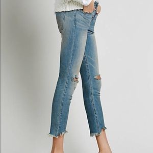 Free people destroyed ankle skinny