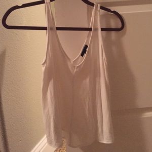 White topshop cropped tank