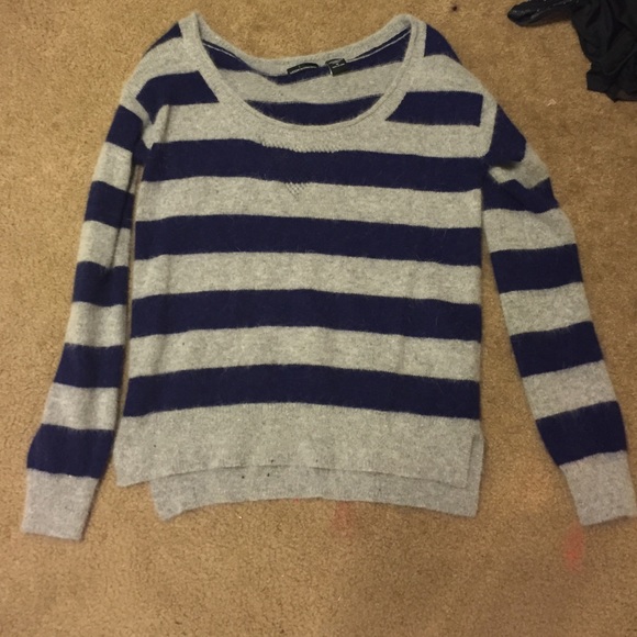 super soft fuzzy striped sweater