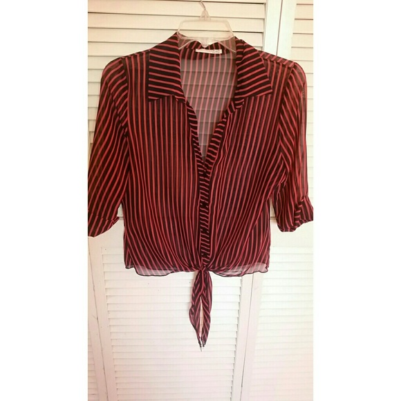 Pink stripe blouse - Picture 1 of 2