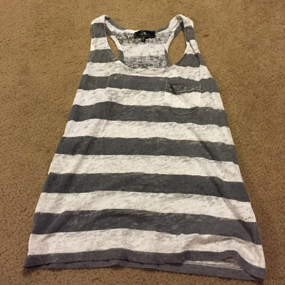 striped flowy tank