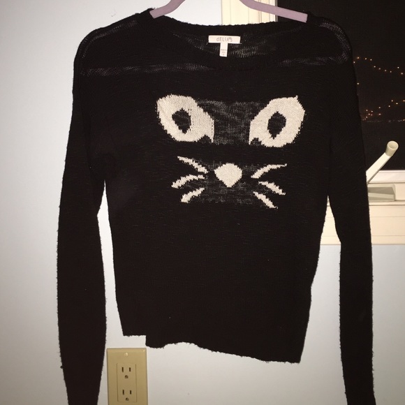 Delias black cat sweater