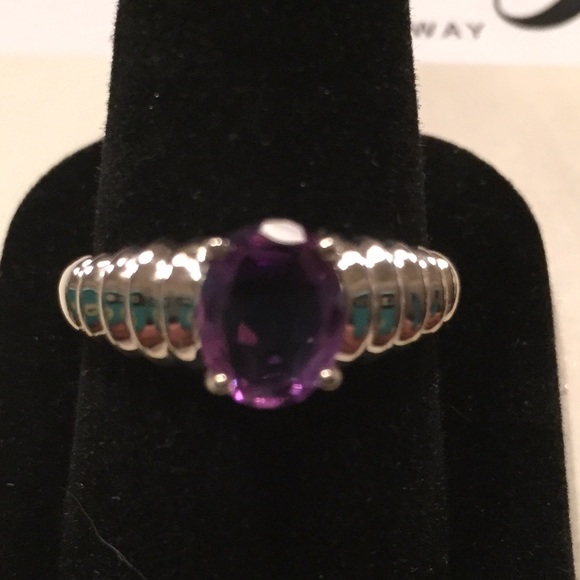 925 Sterling Silver Genuine Amethyst Shrimp - Picture 2 of 2