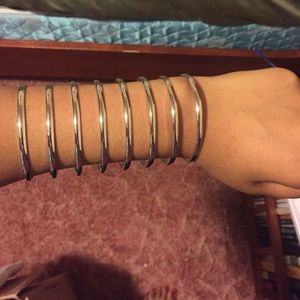 Large silver wrist plate