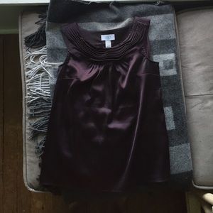 Petite Ann Taylor Loft Crepe Tank