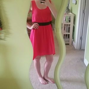 Coral High-low dress