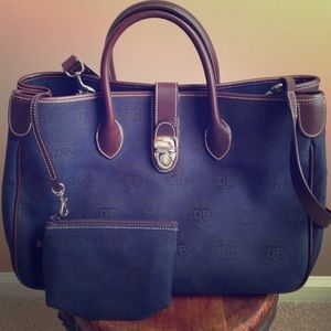 MINT condition Dooney & Bourke Navy Tote Bag