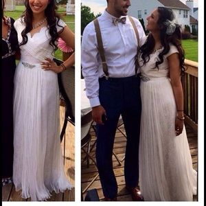 White Tadashi Gown / Long evening dress