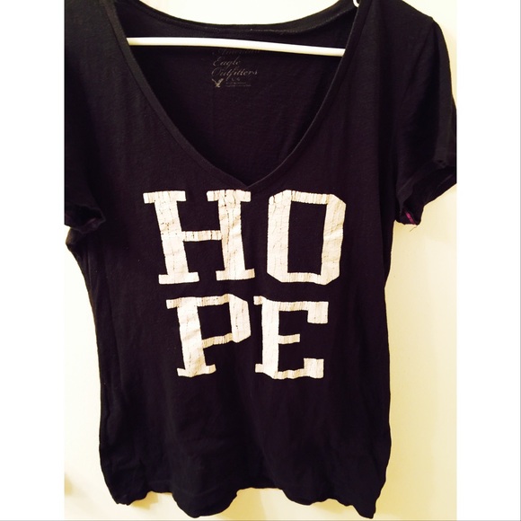 Vintage soft black v-neck